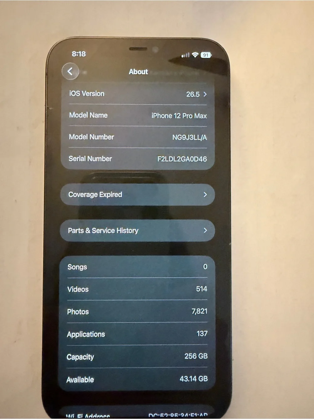 Apple iPhone 12 Pro Max Black Front Display